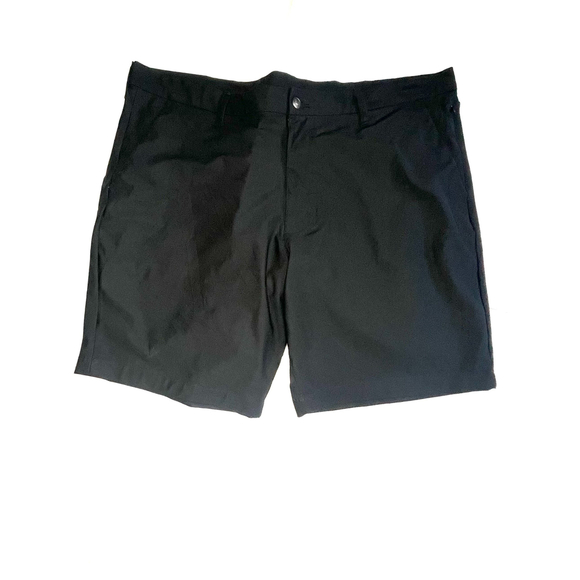 Swiss Tech Mens 42 waist Solid Black Polyester Shorts Casual Active Golf - Picture 1 of 3